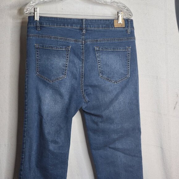 R1893 Sears Roebuck Co Medium Wash Cotton Poly Viscose Span Stretch Jean Size 12 - Picture 11 of 16